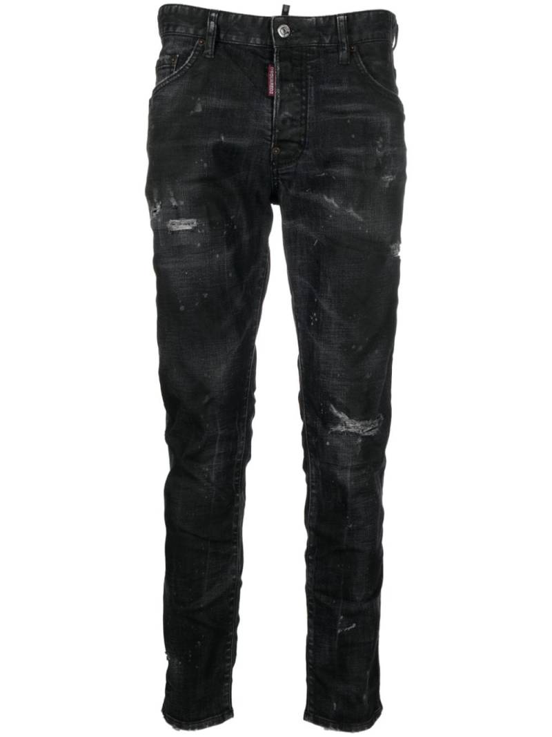 Dsquared2 slim-fit distressed jeans - Black von Dsquared2