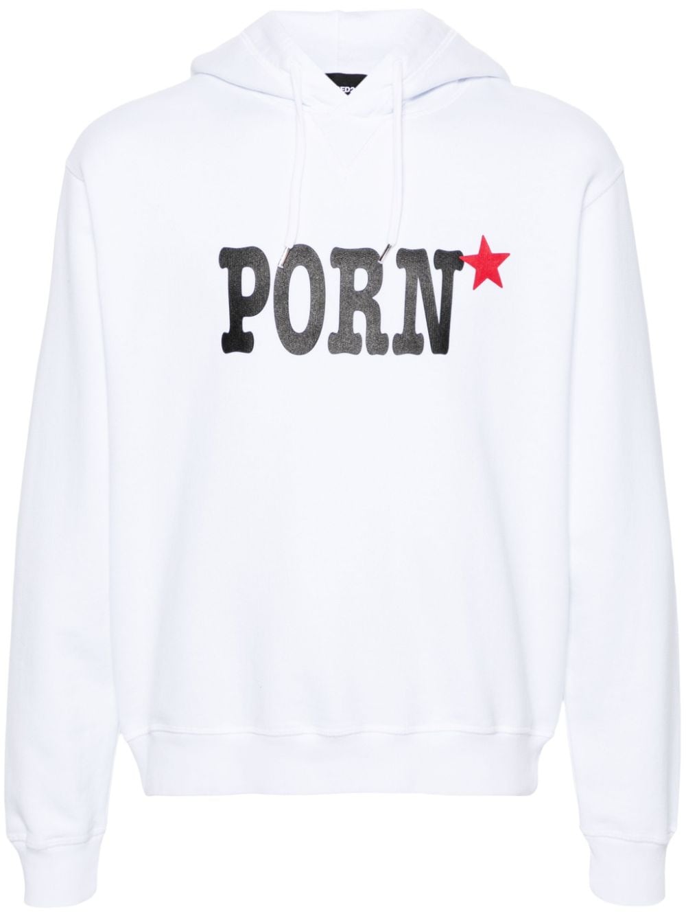 Dsquared2 slogan-print cotton hoodie - White von Dsquared2