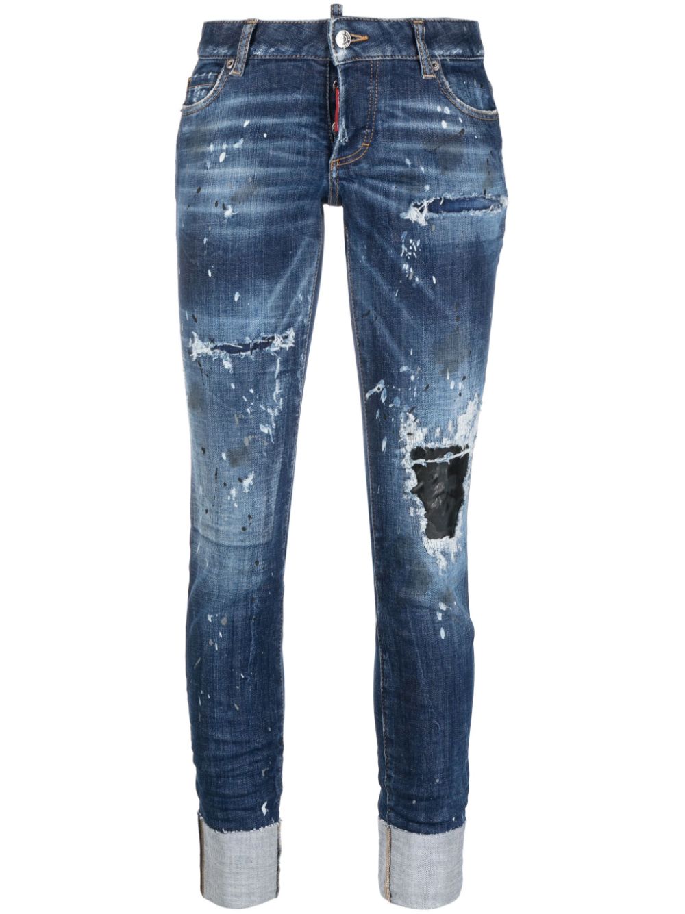 Dsquared2 splatter-detail skinny jeans - Blue von Dsquared2