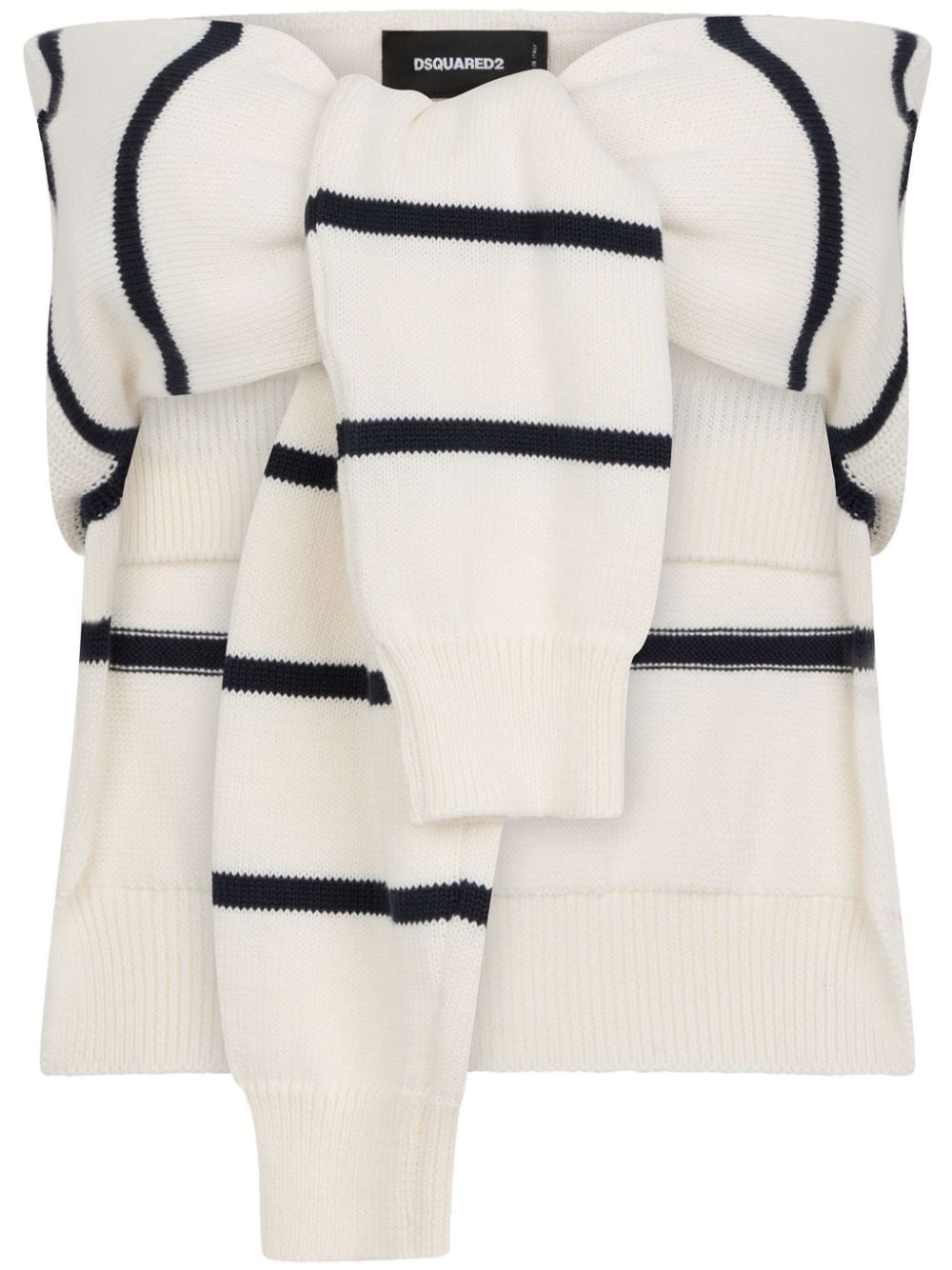 Dsquared2 strapless cotton knit top - White von Dsquared2