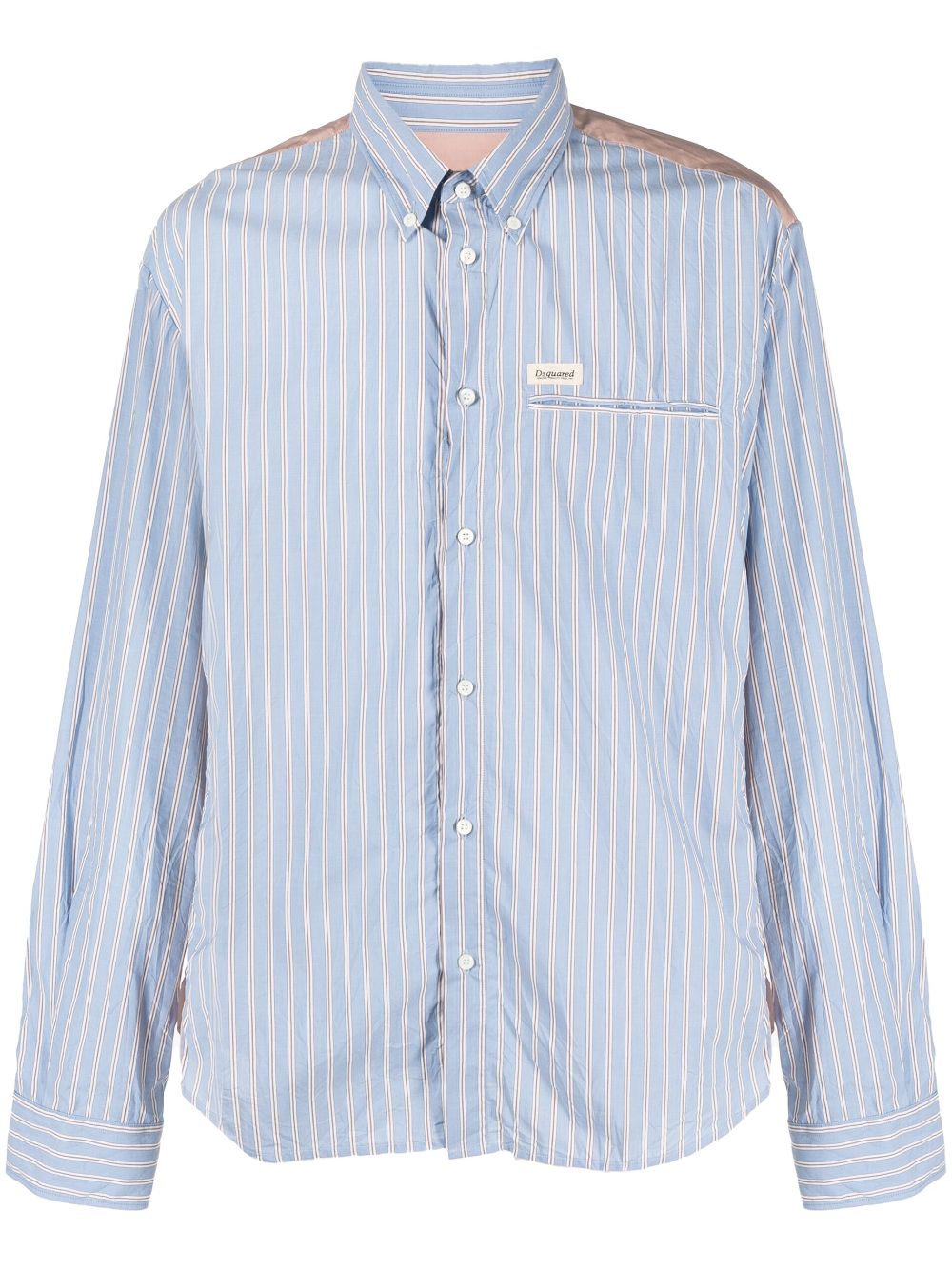 Dsquared2 striped button-up cotton shirt - Blue von Dsquared2