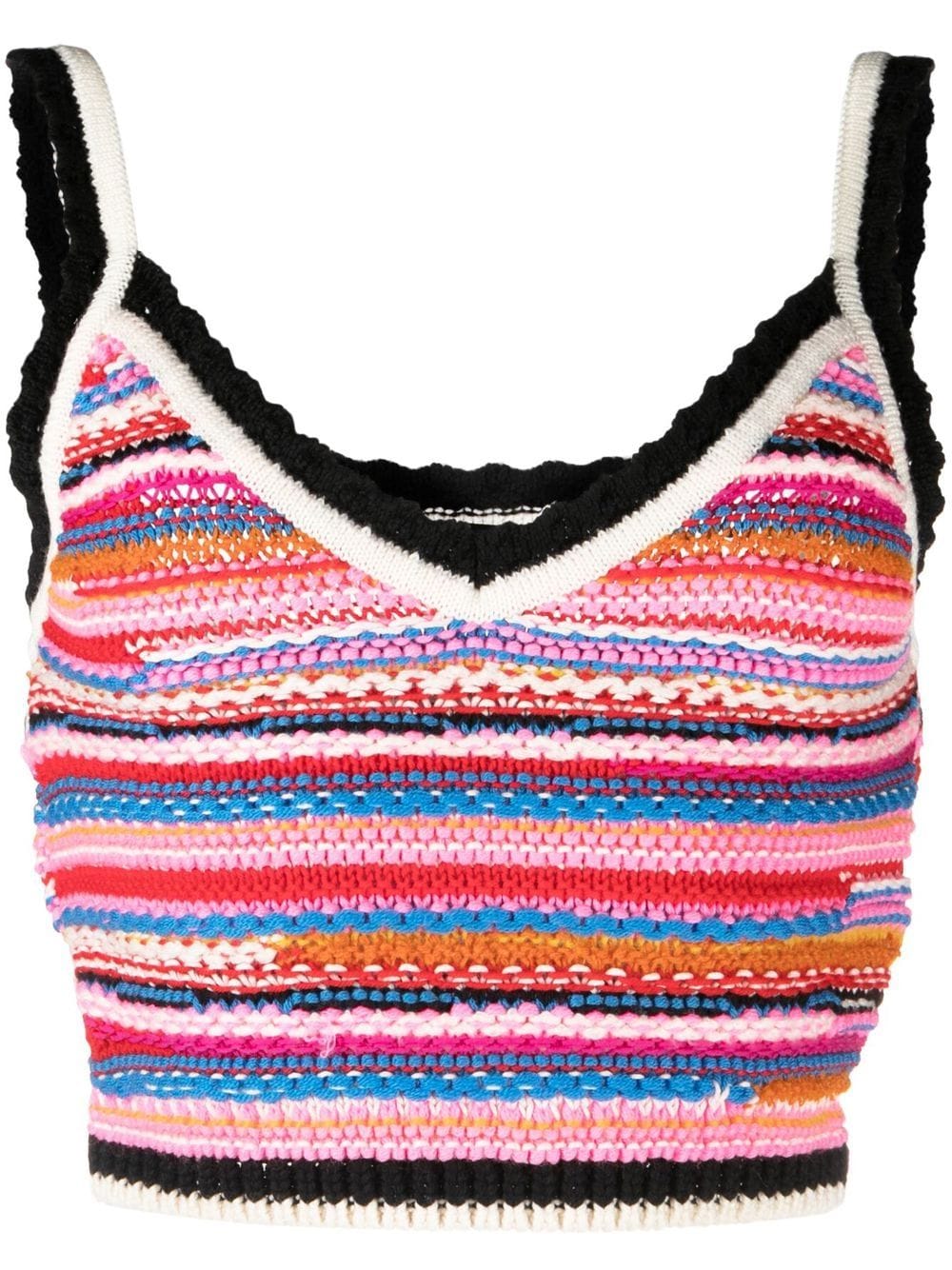 Dsquared2 striped crochet-knit vest - Pink von Dsquared2