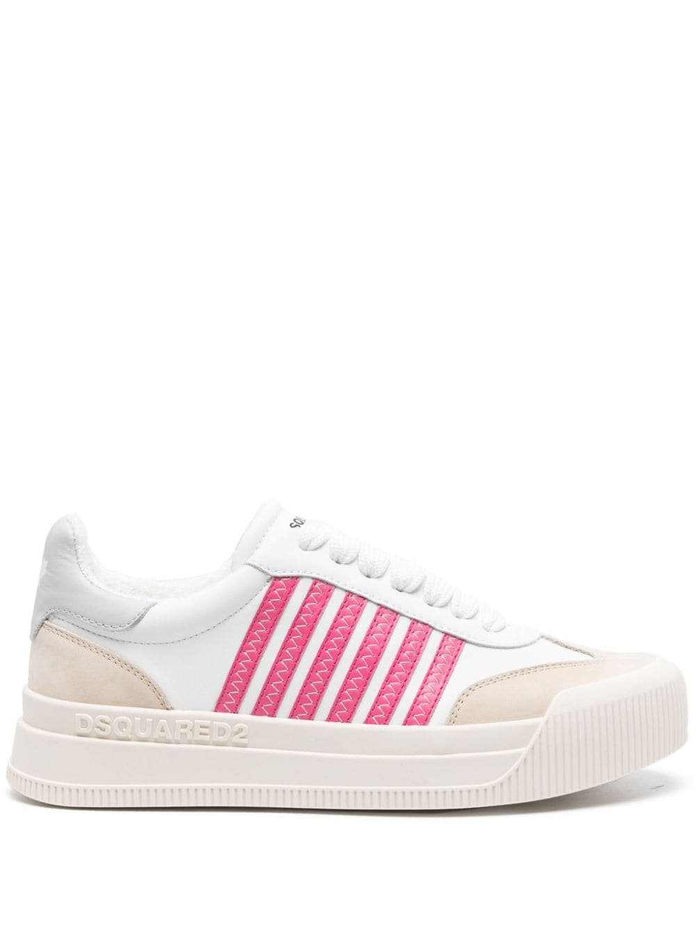 Dsquared2 striped lace-up sneakers - White von Dsquared2