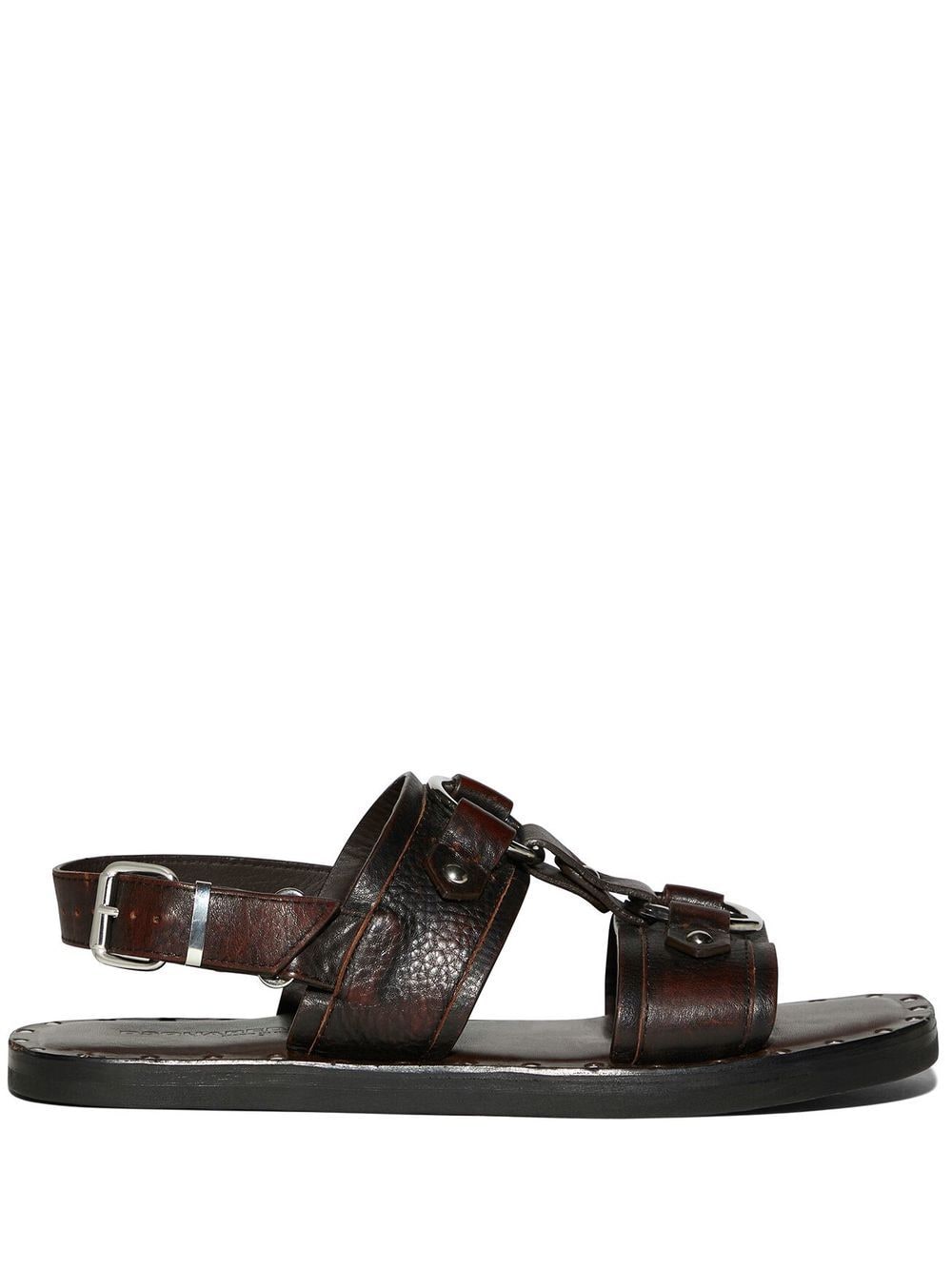 Dsquared2 stud-detail calf-leather sandals - Brown von Dsquared2