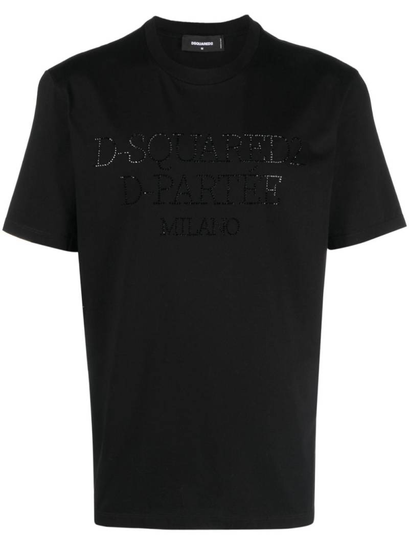 Dsquared2 studded-logo cotton T-shirt - Black von Dsquared2