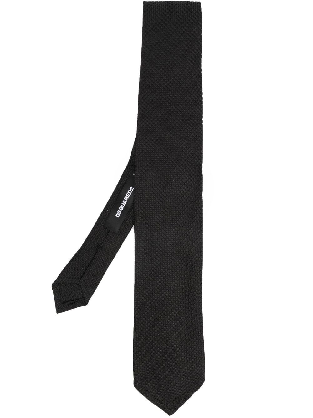 Dsquared2 textured silk tie - Black von Dsquared2