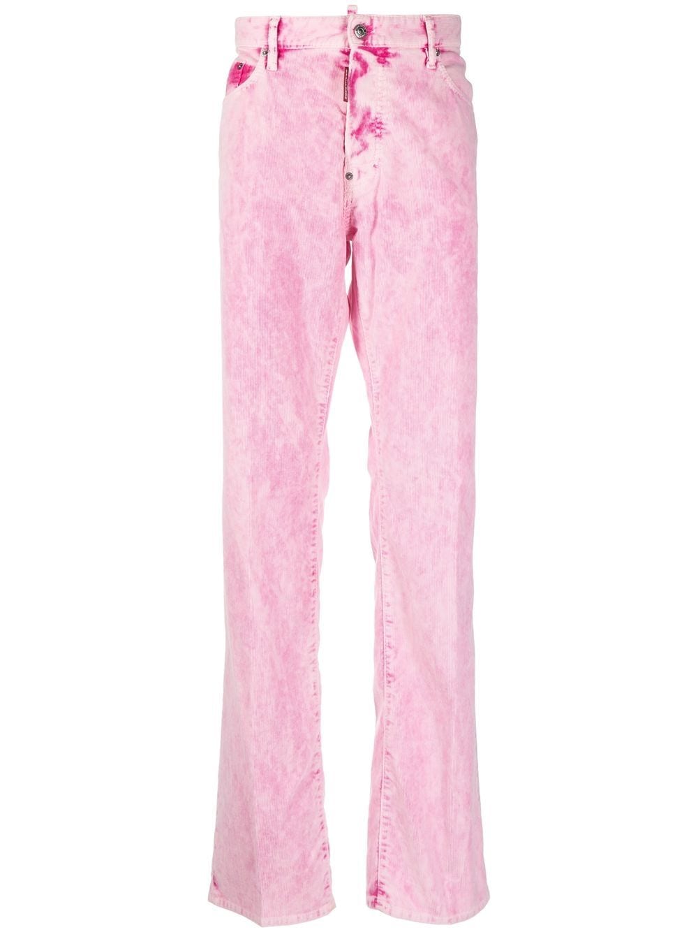Dsquared2 tie-dye print straight trousers - Pink von Dsquared2