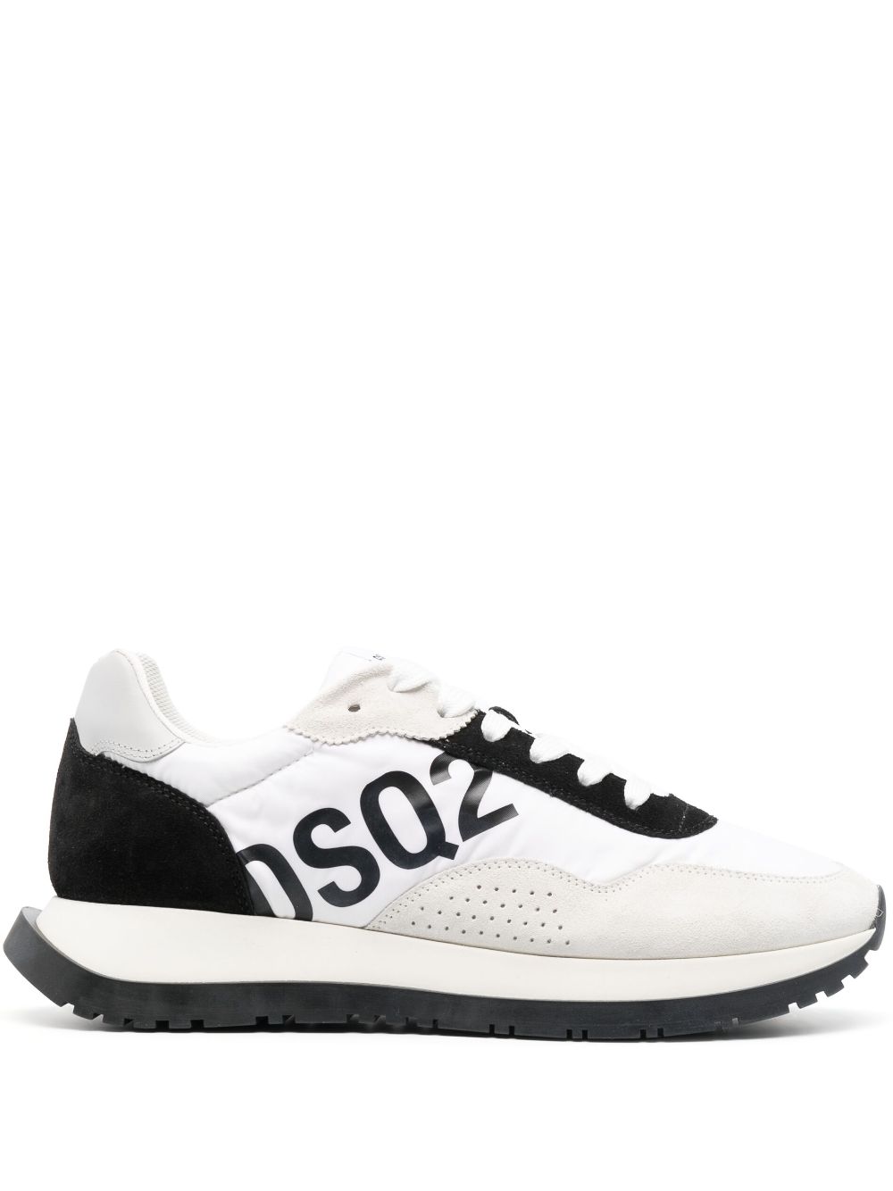 Dsquared2 two-tone logo-print sneakers - White von Dsquared2
