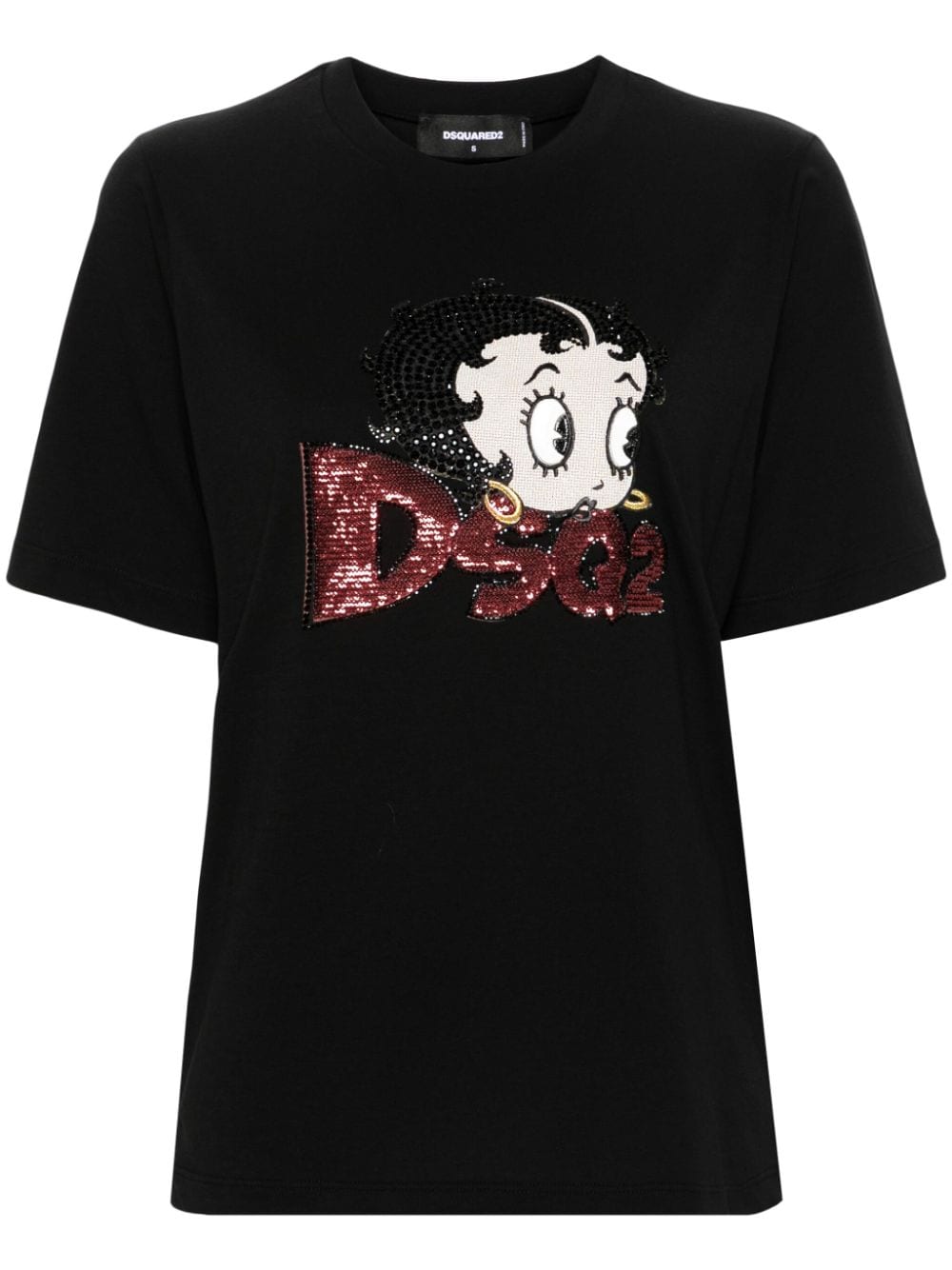 Dsquared2 x Betty Boop cotton T-shirt - Black von Dsquared2