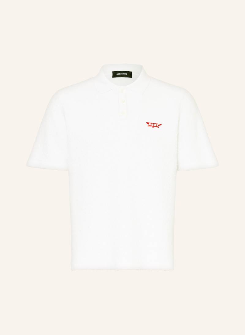 dsquared2 Frottee-Poloshirt Tennis Fit weiss von Dsquared2