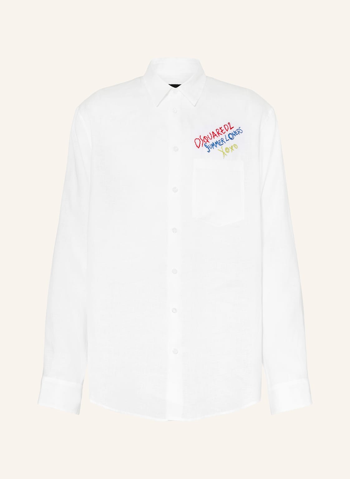 dsquared2 Leinenhemd Comfort Fit weiss dsquared2 Leinenhemd Comfort Fit weiss von Dsquared2