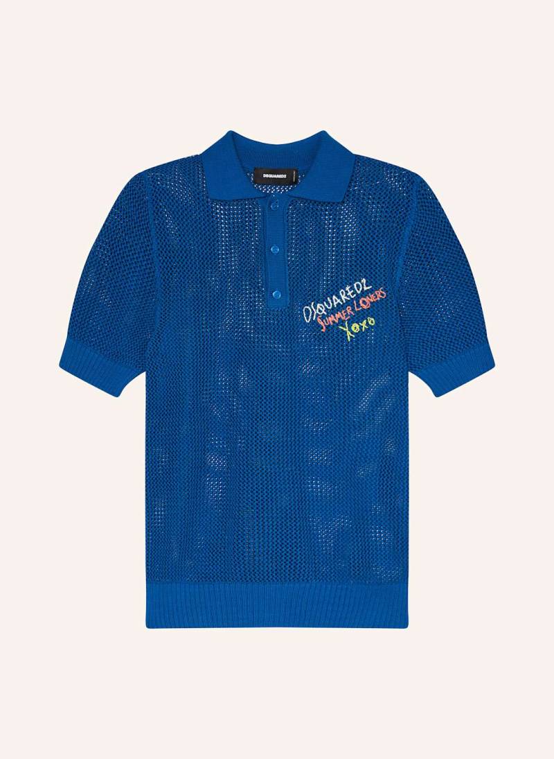 dsquared2 Strick-Poloshirt blau von Dsquared2