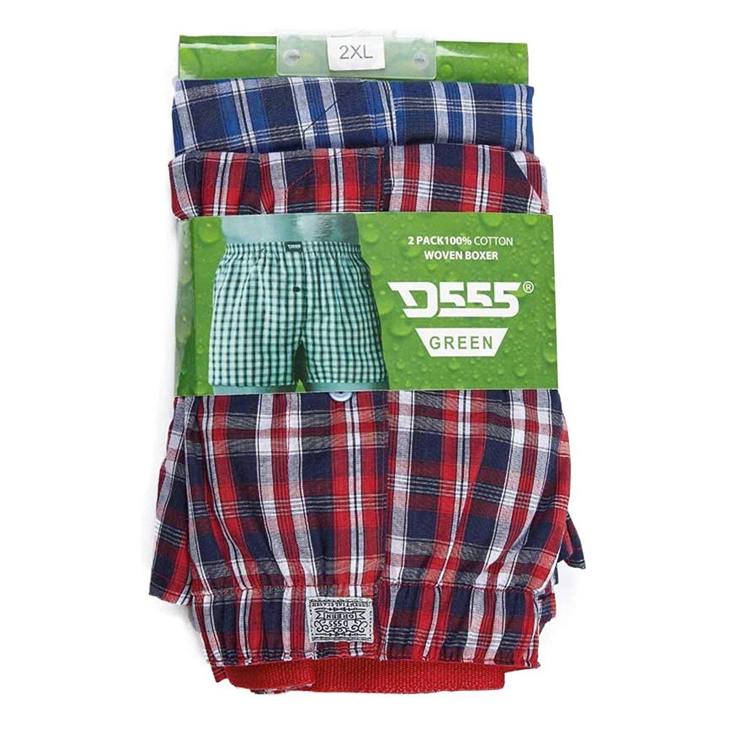 Boxershorts Kingsize, Kariert, 2 Stück Herren Multicolor 3XL von Duke