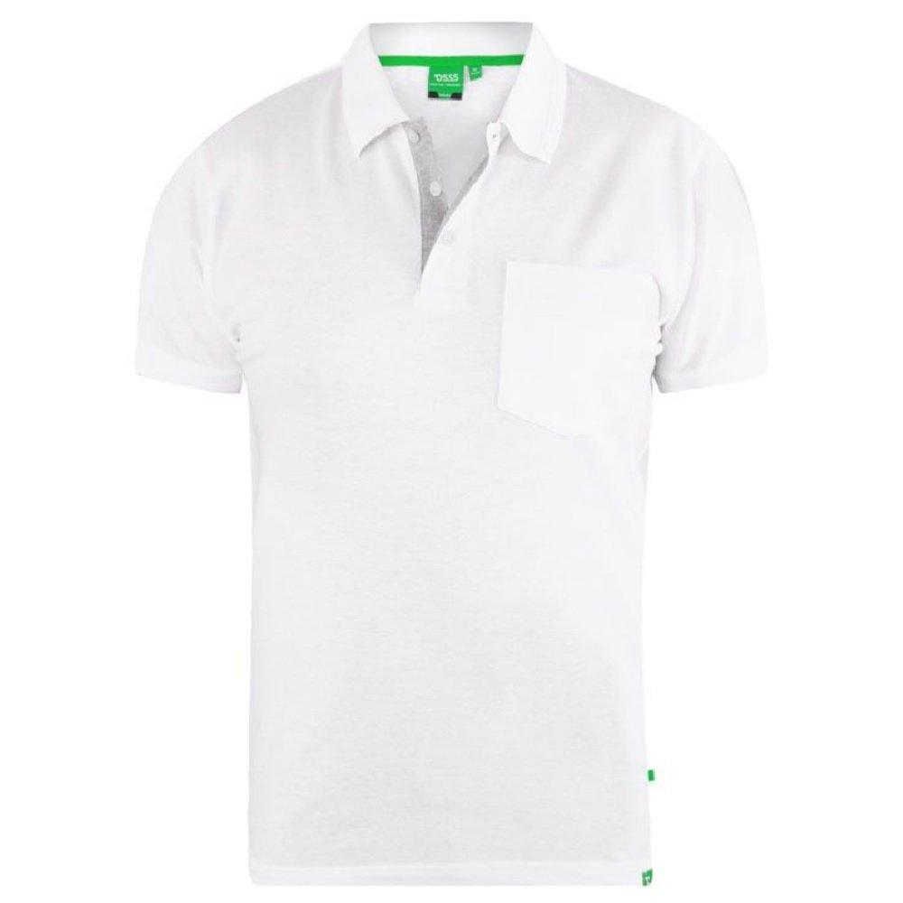 D555 Kingsize Piquepoloshirt Grant Herren Weiss 5XL von Duke