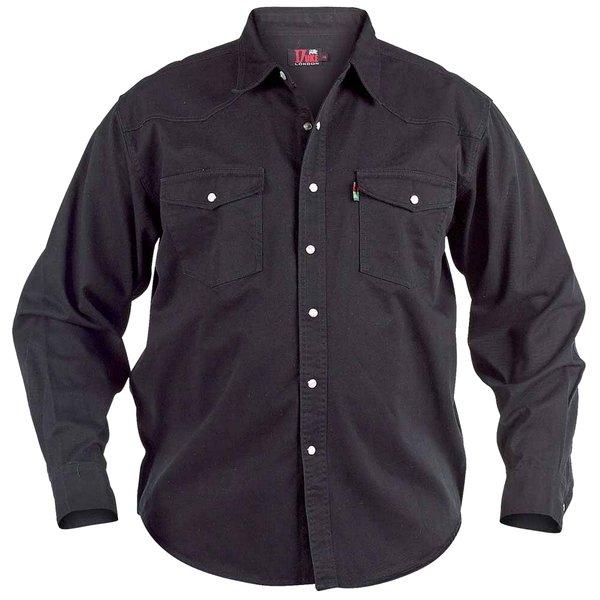 Kingsize Western Denim Hemd Herren Schwarz 7XL von Duke