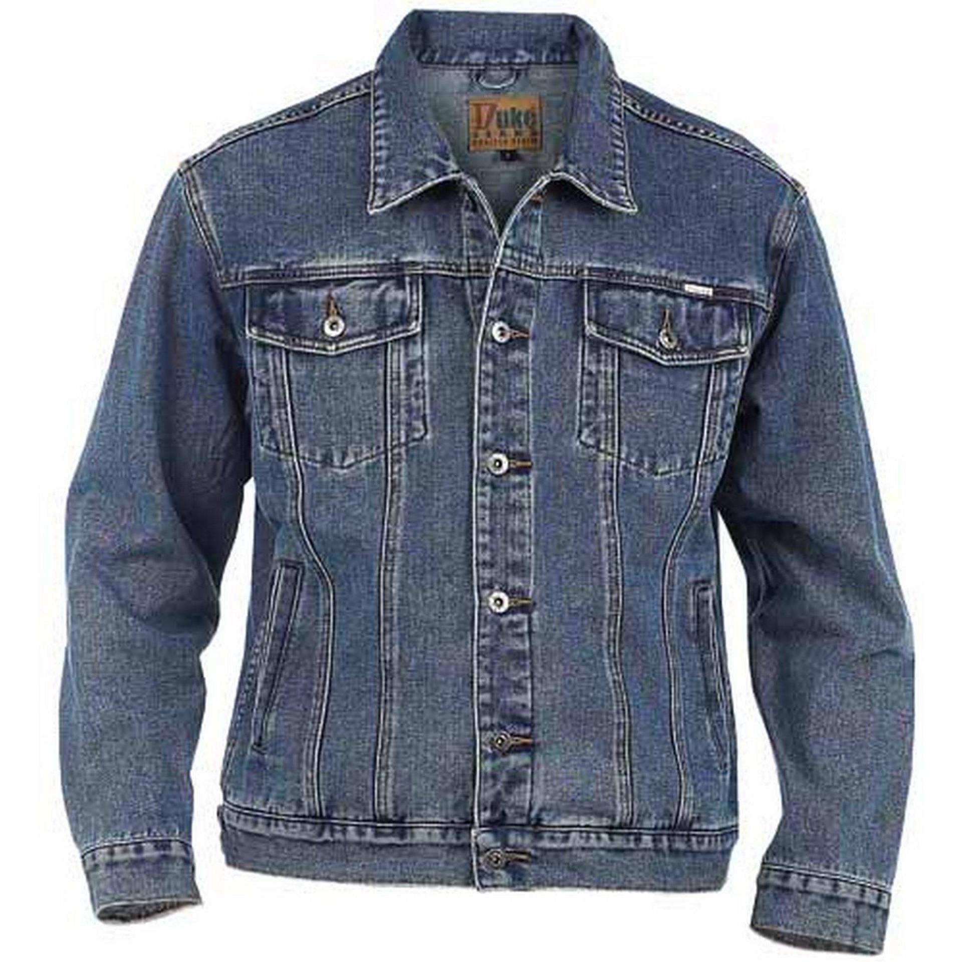 Kingsize Western Trucker Style Denim Jacke Herren Stone Washed 4XL von Duke