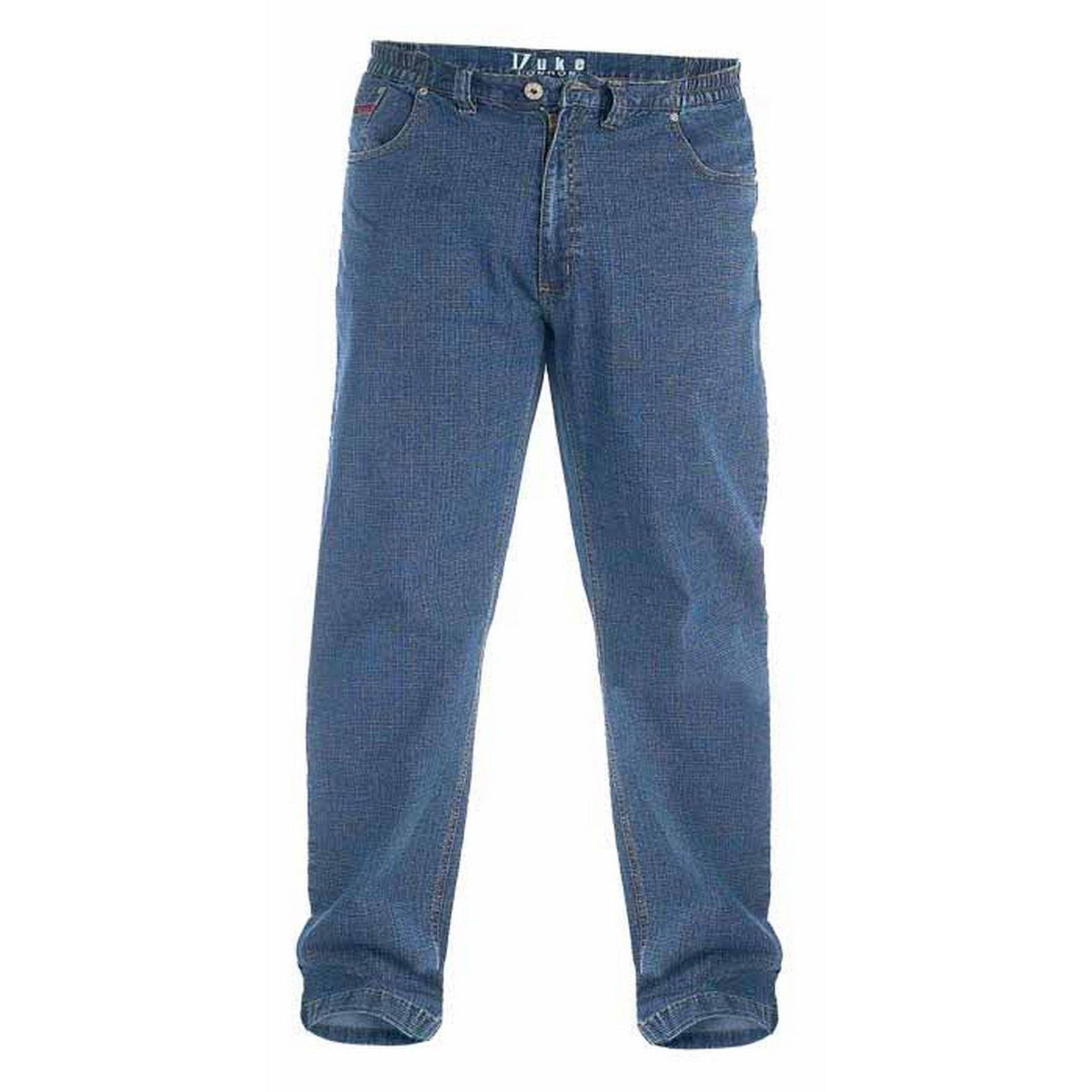London Kingsize Bailey Jeans Elastischer Bund Herren Blau W48 von Duke