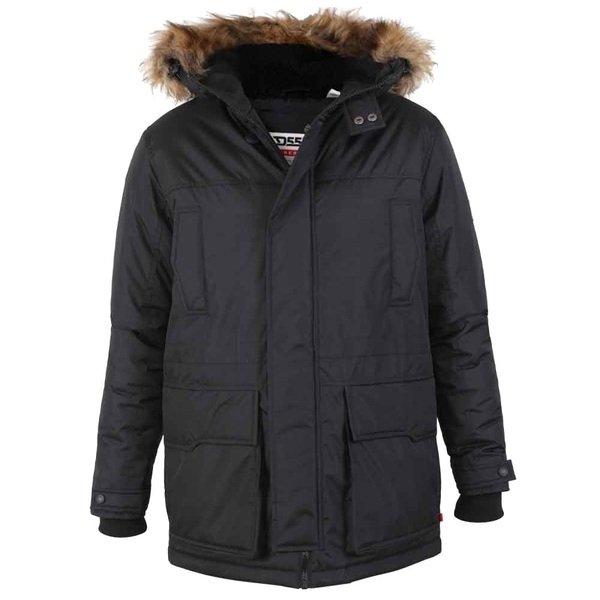 Lovett Parka Mit Kunstfellbesatz Herren Schwarz 3XL von Duke