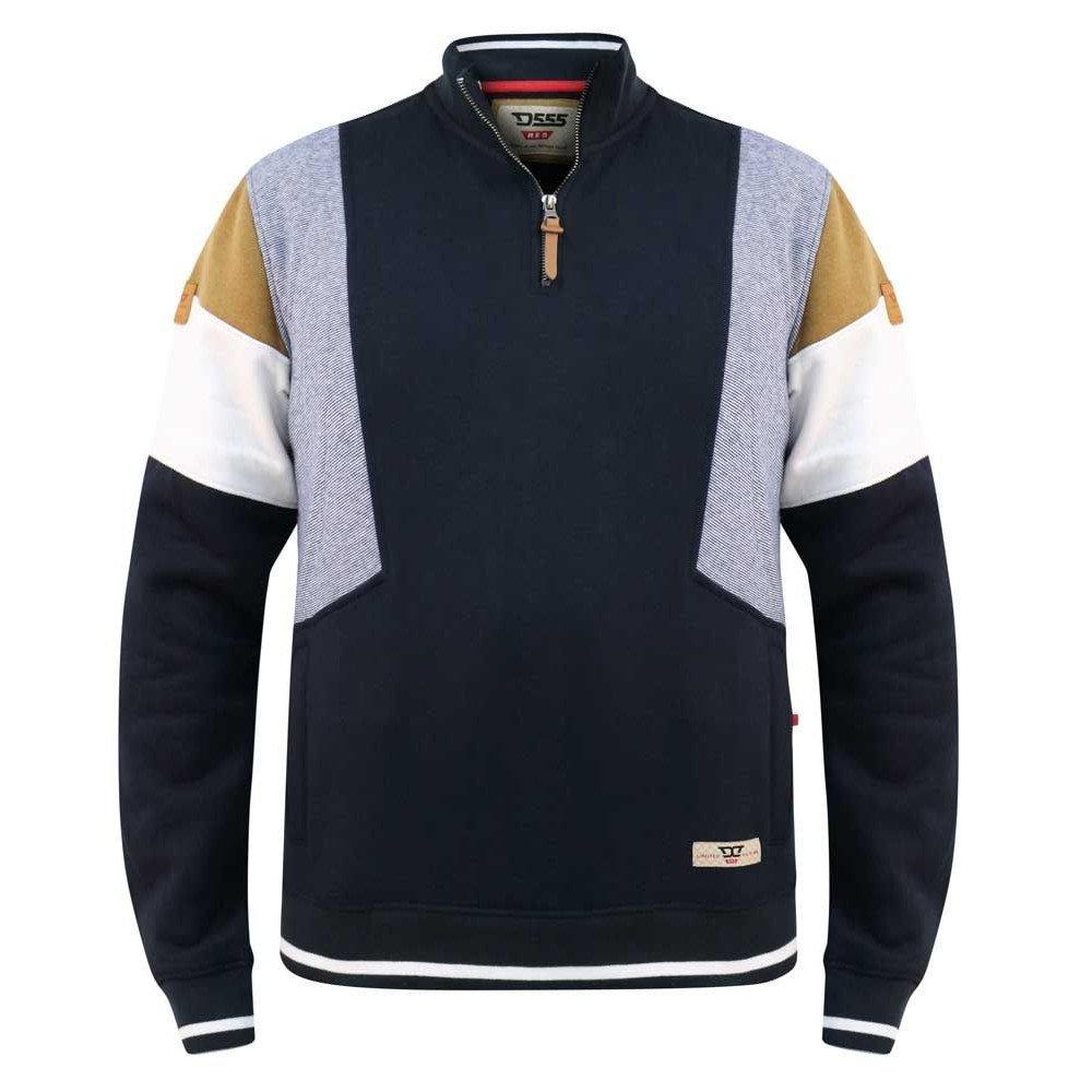 Kenington D555 Sweatshirt Mit Halbem Reißverschluss Herren Marine XXL von Duke