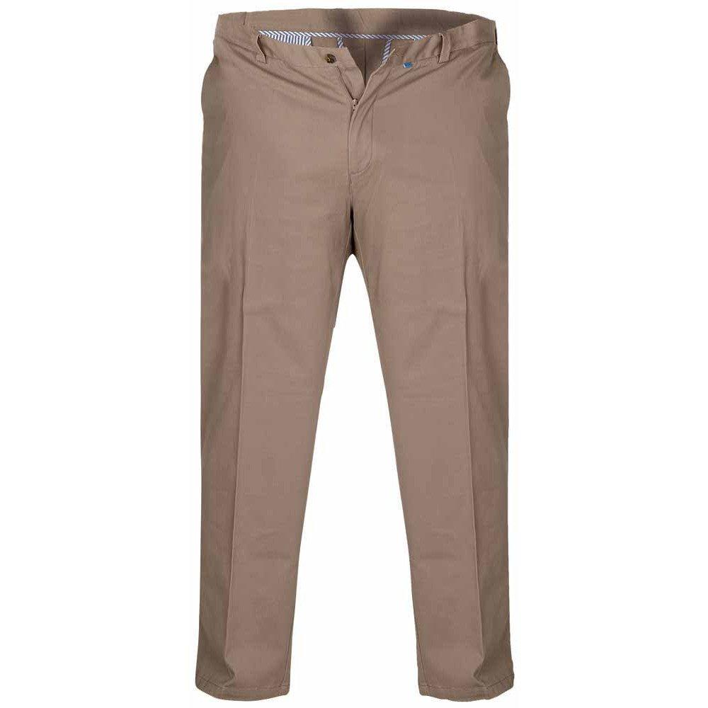 Kingsize Bruno Stretch Chino Hose Herren Beige W42 von Duke