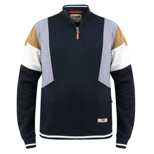 Kenington D555 Sweatshirt Mit Halbem Reißverschluss Herren Marine 5XL von Duke