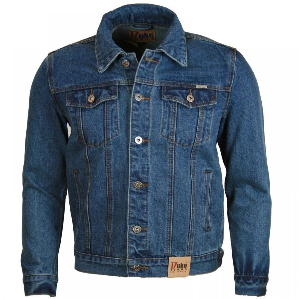 Western Trucker Style Denim Jacke Herren Stone Washed XL von Duke