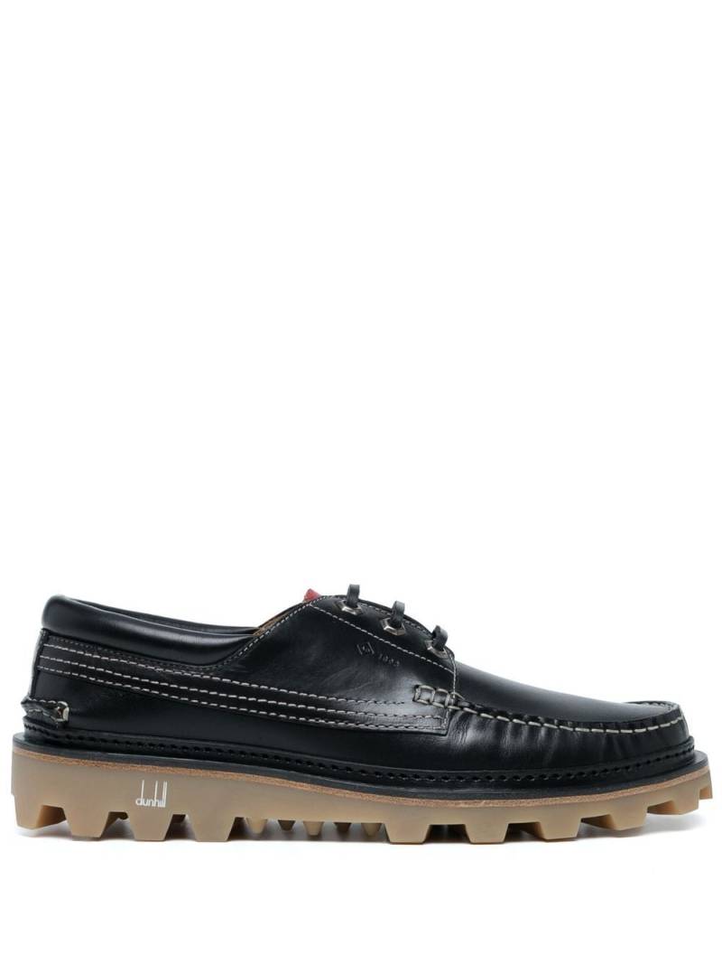 Dunhill lace-up leather boat shoes - Black von Dunhill