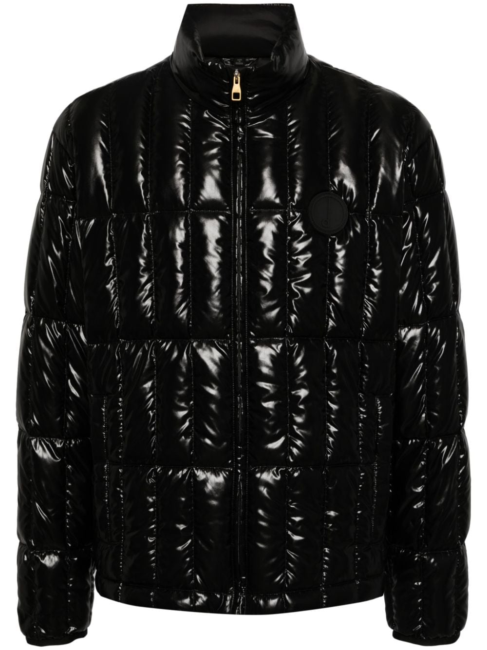 Dunhill logo-appliqué quilted jacket - Black von Dunhill