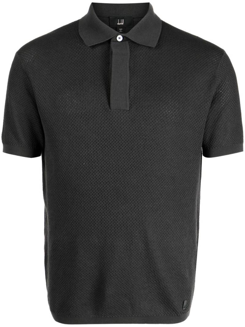 Dunhill meshed cotton polo shirt - Grey von Dunhill
