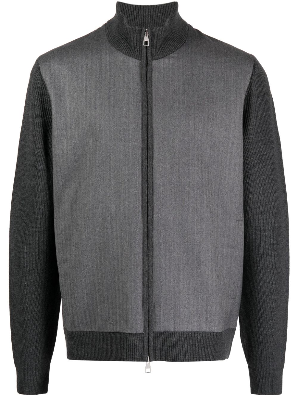 Dunhill panelled zip-up cardigan - Grey von Dunhill