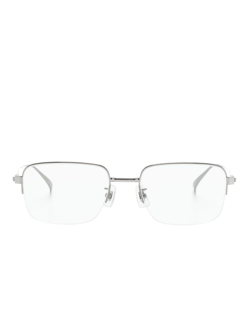 Dunhill rectangle-frame glasses - Grey von Dunhill
