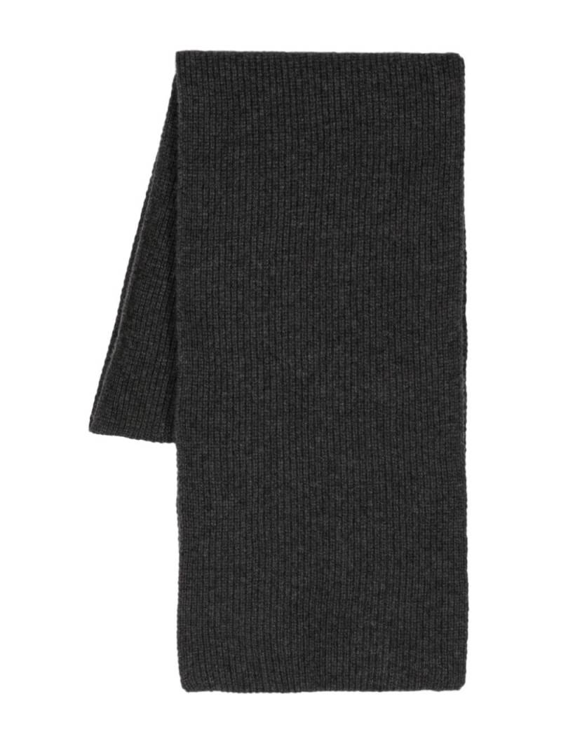 Dunhill ribbed cashmere scarf - Grey von Dunhill