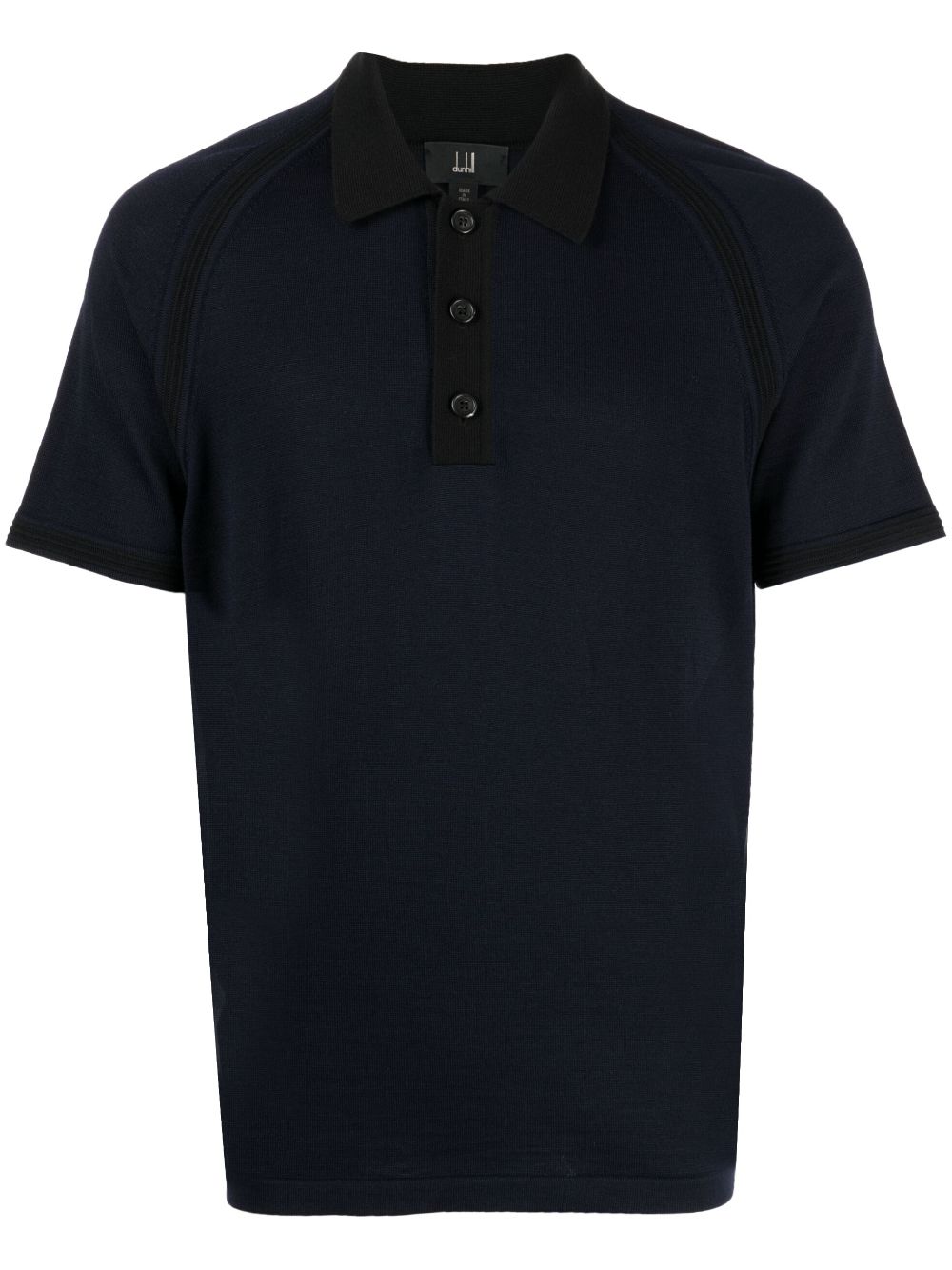 Dunhill short raglan-sleeve wool polo shirt - Blue von Dunhill