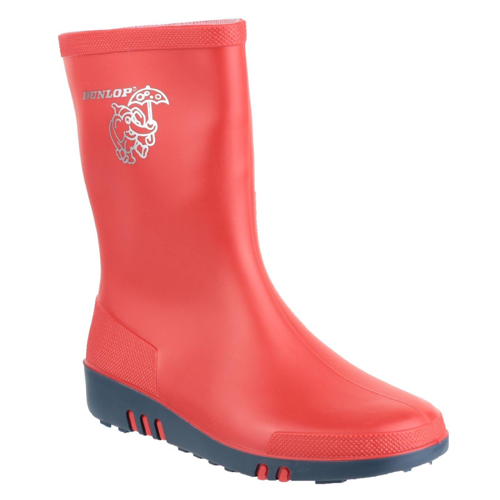 Mini Gummistiefel Elefant Unisex Rot Bunt 24 von Dunlop