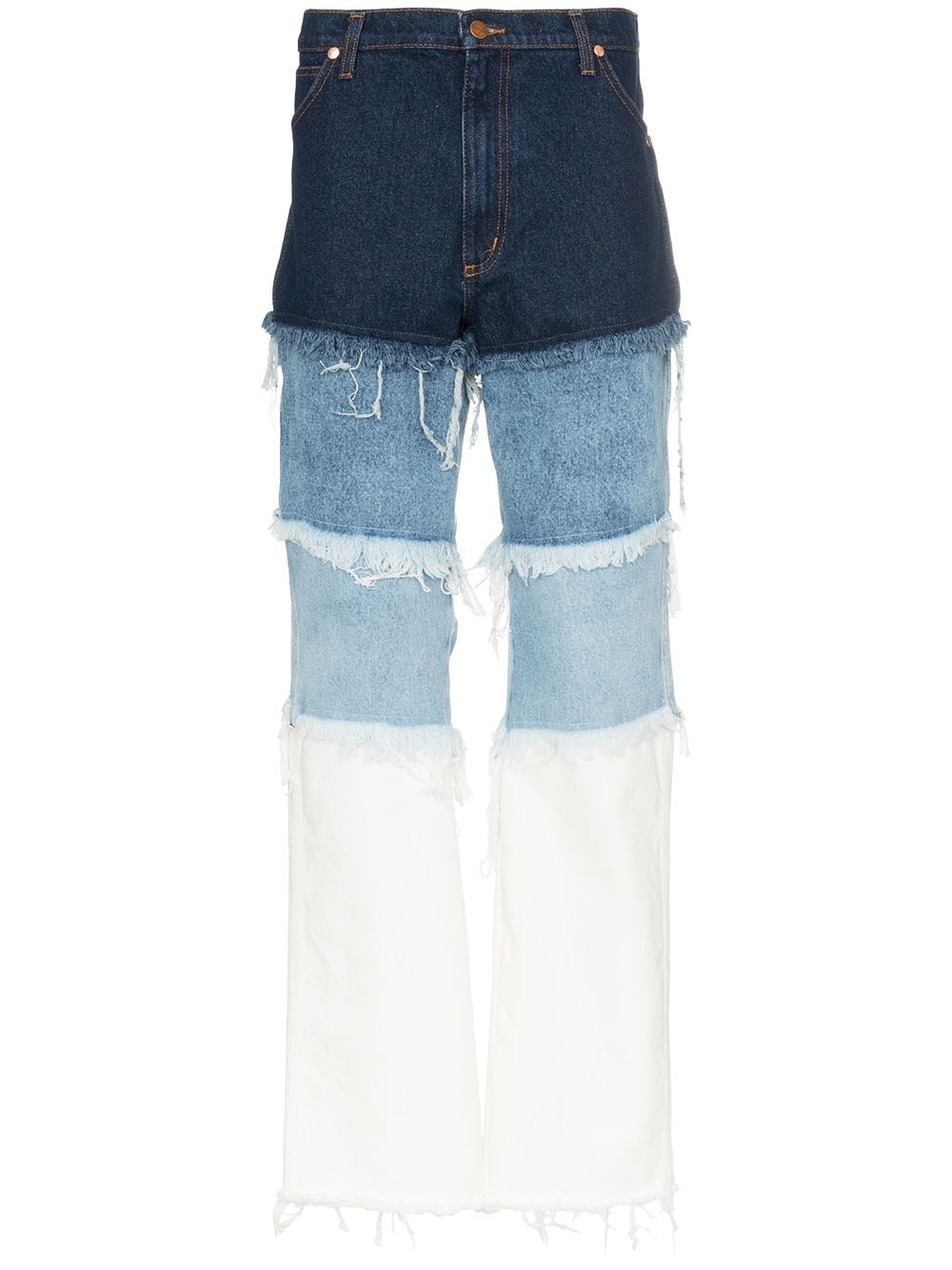 DUOltd distressed patchwork jeans - Blue von DUOltd