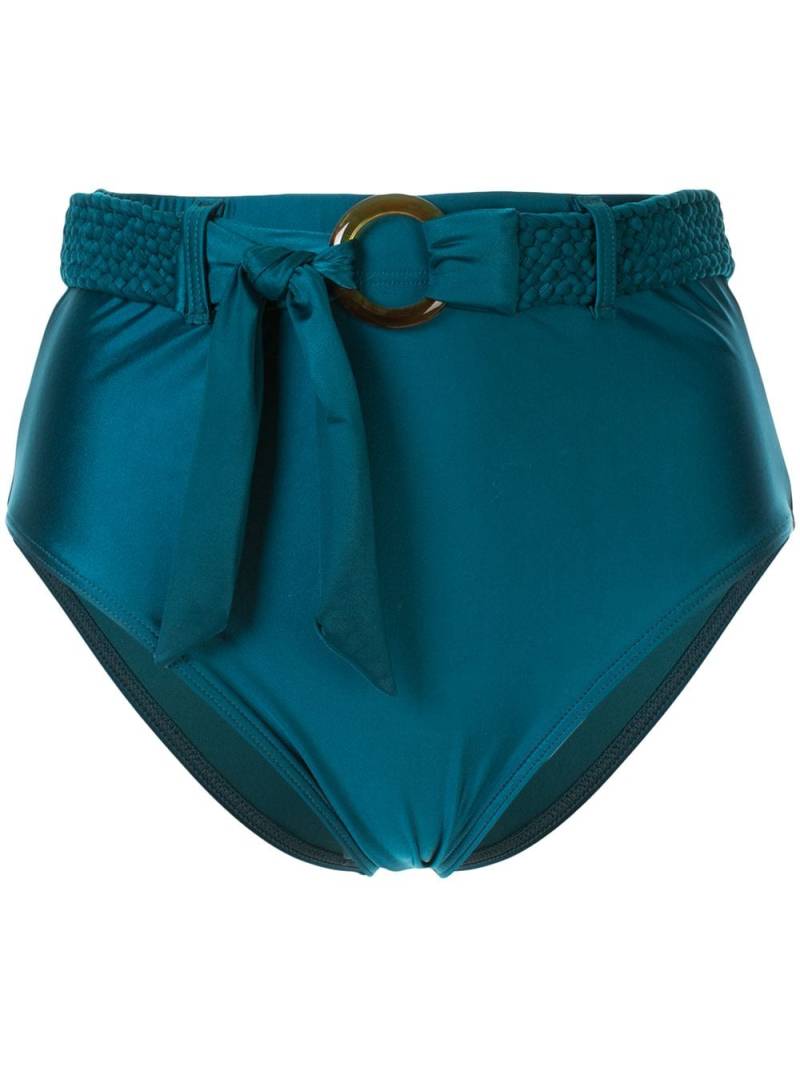 Duskii Océana belted high waisted bikini bottoms - Blue von Duskii