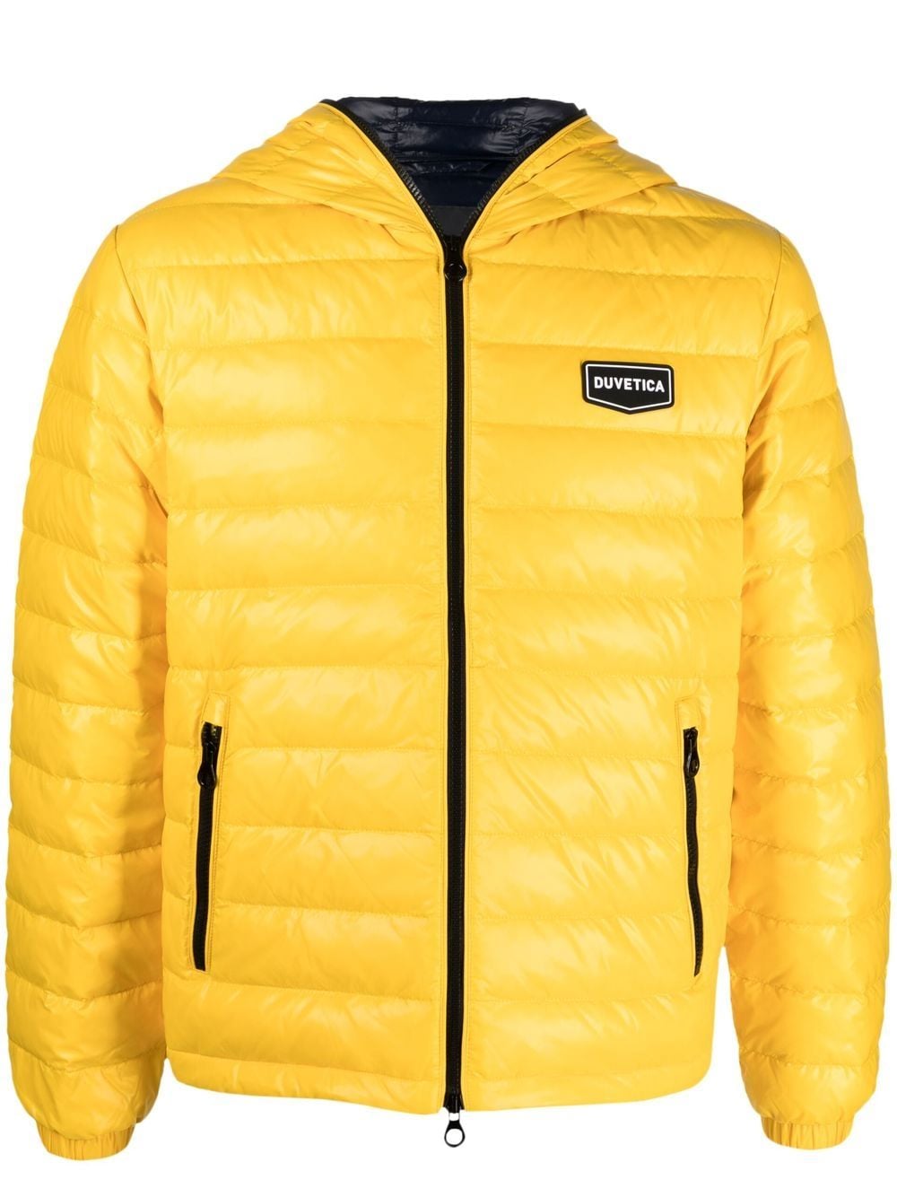 Duvetica logo patch hooded jacket - Yellow von Duvetica