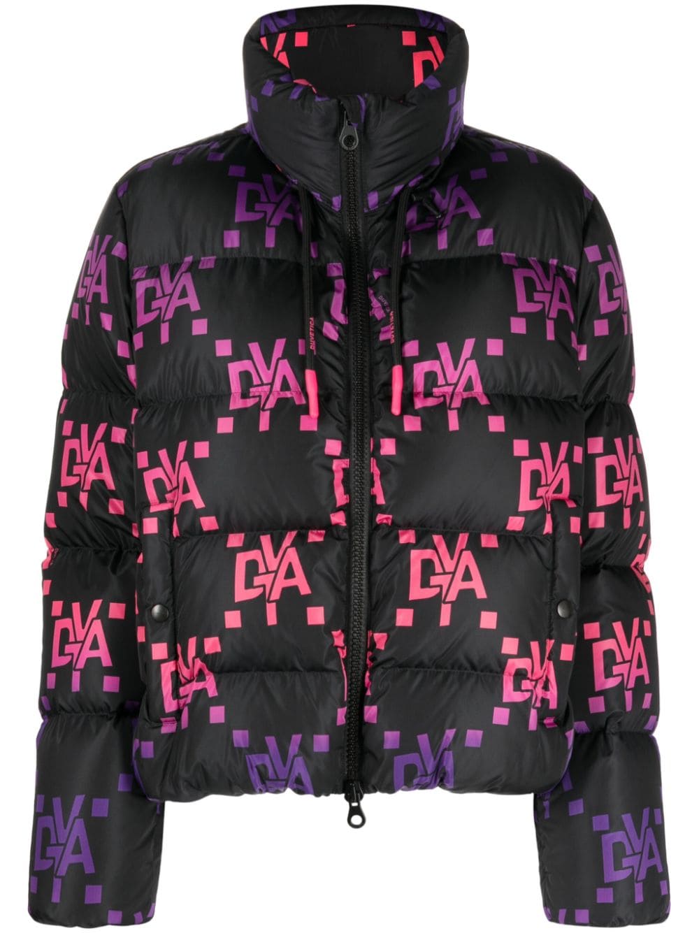 Duvetica monogram-pattern quilted jacket - Black von Duvetica