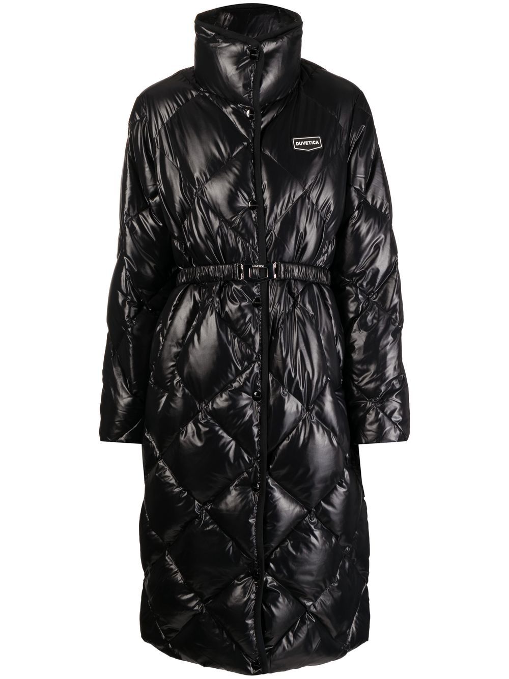 Duvetica quilted logo-patch coat - Black von Duvetica