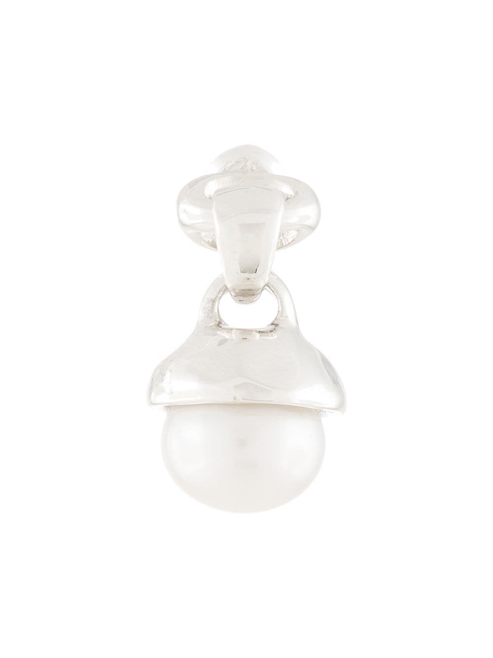 E.M. pearl pendant earring - White von E.M.