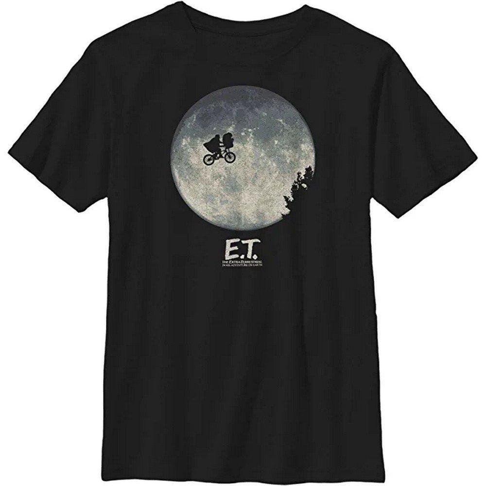 Over The Moon Tshirt Jungen Schwarz 140 von E.T. the Extra-Terrestrial