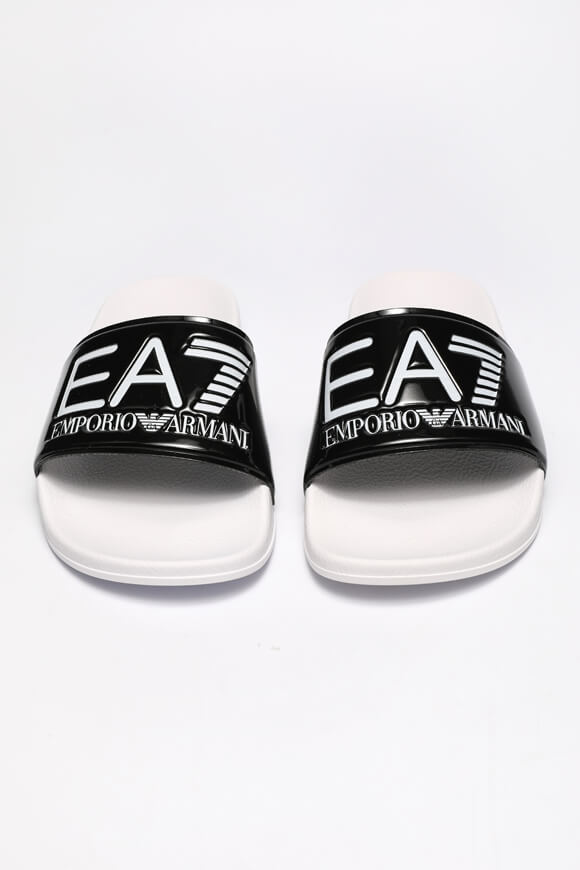 EA7 Emporio Armani Pantoletten | White + Black | Damen  | EU36 von EA7 Emporio Armani
