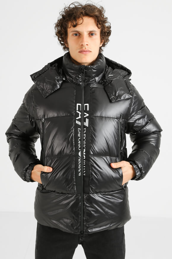 EA7 Emporio Armani Puffer Daunenjacke | Schwarz | Herren  | M von EA7 Emporio Armani