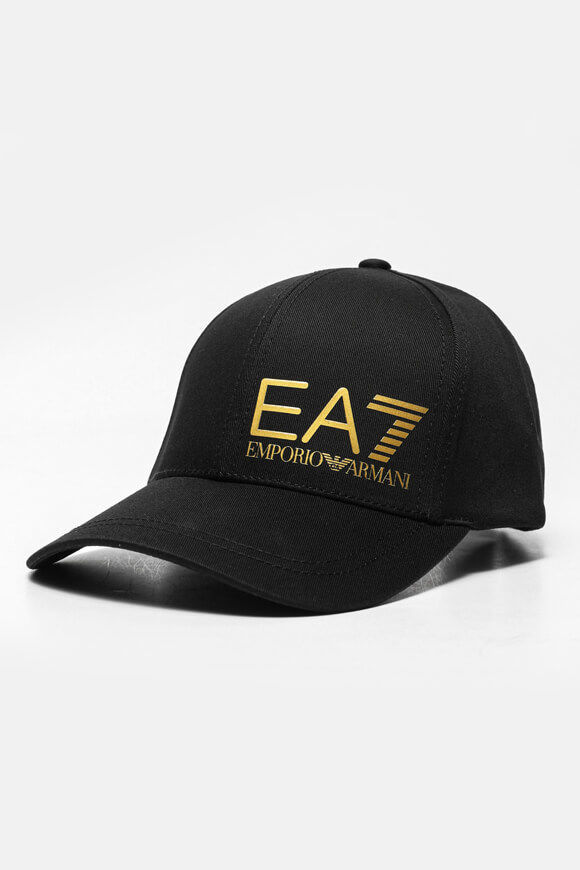 EA7 Emporio Armani Strapback Cap | Black + Gold | Herren  | M von EA7 Emporio Armani