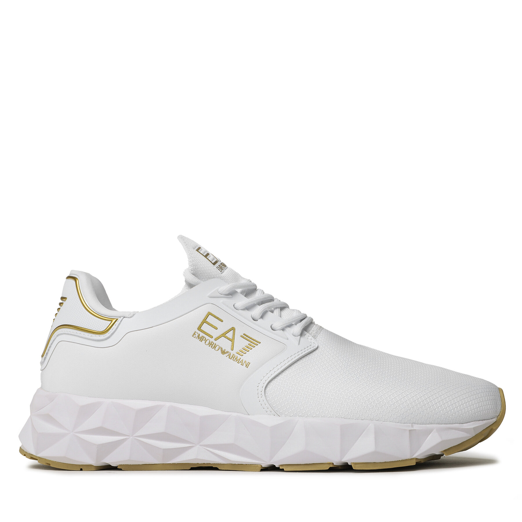 Sneakers EA7 Emporio Armani X8X123 XK300 N195 White/Light Gold von EA7 Emporio Armani