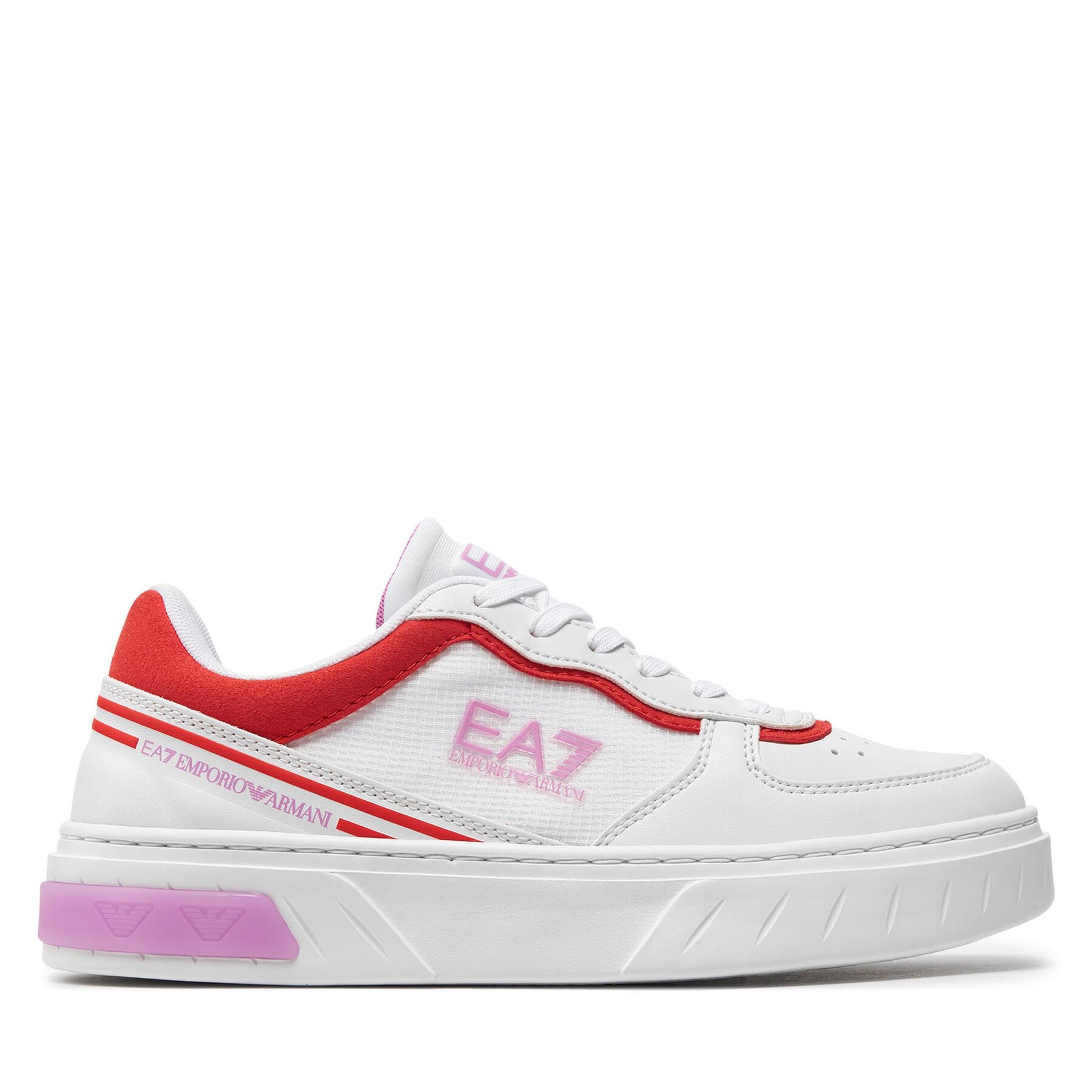 Sneakers EA7 Emporio Armani X8X173 XK374 T580 Wht+Cycl+Cher.Tomato von EA7 Emporio Armani