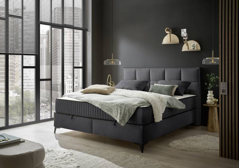 ED EXCITING DESIGN Boxbett »Monroe inkl. Bettkasten, erhältlich in den Breiten 160cm & 180cm«, Duo-Matratze - feste Seite mit Kokosmatte von ED EXCITING DESIGN