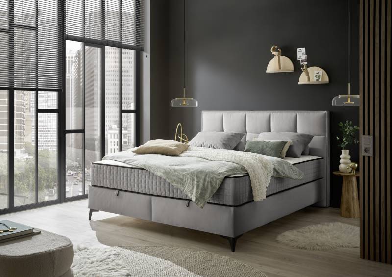ED EXCITING DESIGN Boxbett »Monroe inkl. Bettkasten, erhältlich in den Breiten 160cm & 180cm«, Duo-Matratze - feste Seite mit Kokosmatte von ED EXCITING DESIGN