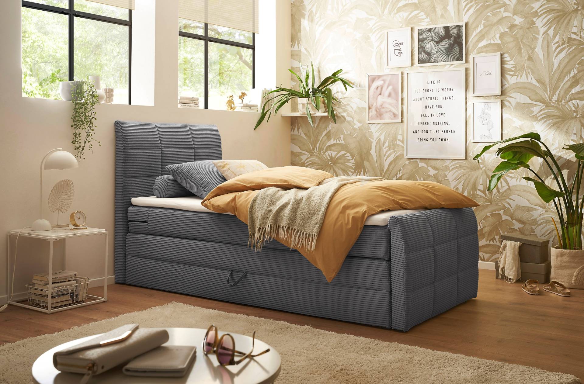 ED EXCITING DESIGN Boxspringbett »Bolivia«, harte Seite mit Kokosmatte, weiche Seite mit Filzabdeckung von ED EXCITING DESIGN