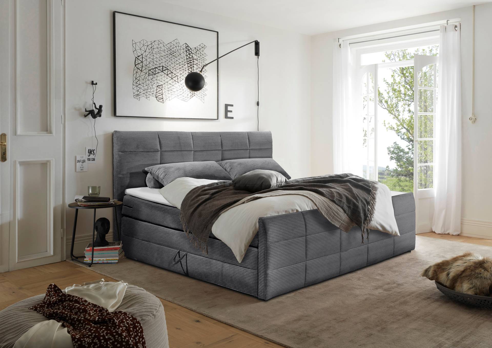 ED EXCITING DESIGN Boxspringbett »Bolivia«, harte Seite mit Kokosmatte, weiche Seite mit Filzabdeckung von ED EXCITING DESIGN